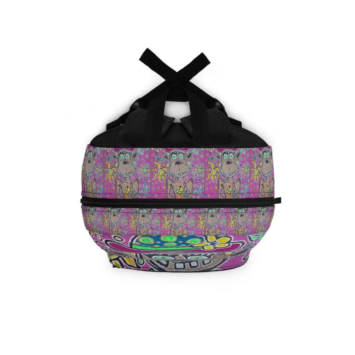 Colorful Artistic Backpack - Fun Monkey Design for Kids & Teens