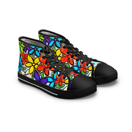 Floral Women's High Top Sneakers by TAVi Art
