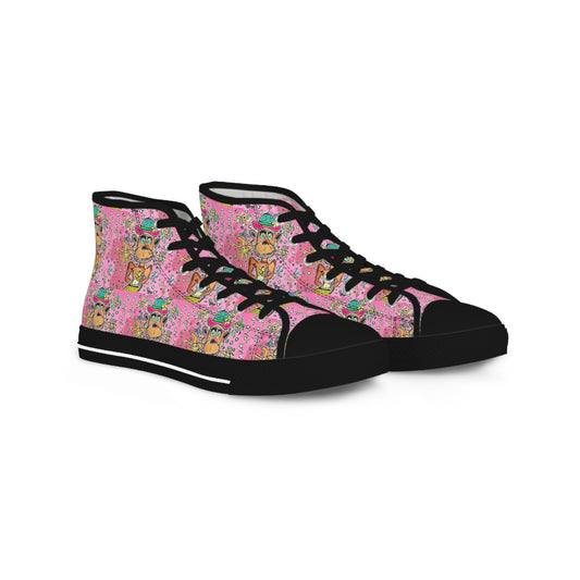 Floral Monkey by TAVi Men's High Top Sneakers