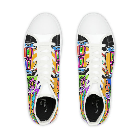 Tavi's Tribe Collage 2 Men's High Top Sneakers