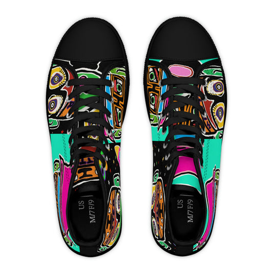 Groovy I Matter Collage Women's High Top Sneakers