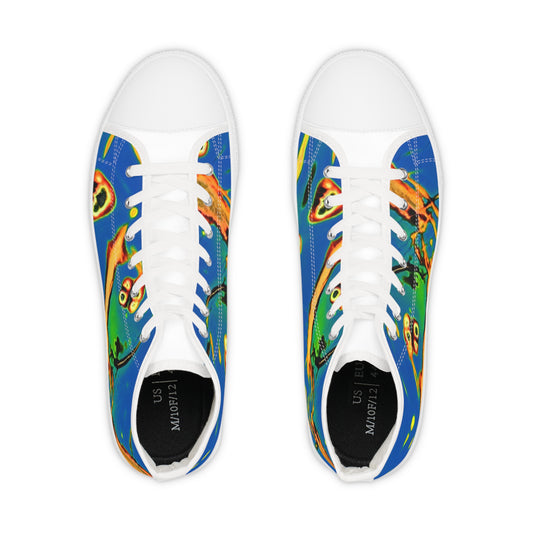 Abstract Men's High Top Sneakers