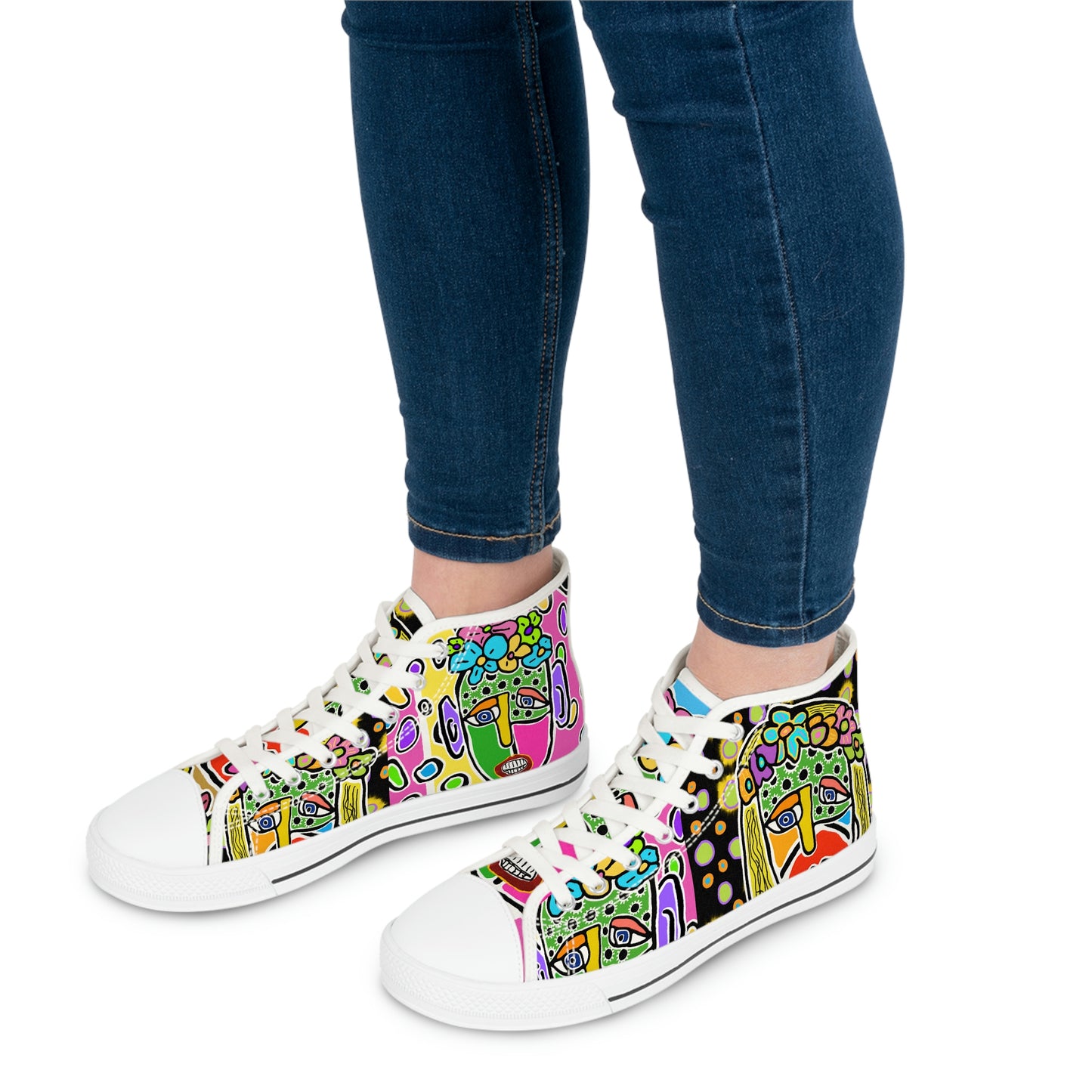 Tavi's Tribe Collage 3 Women's High Top Sneakers