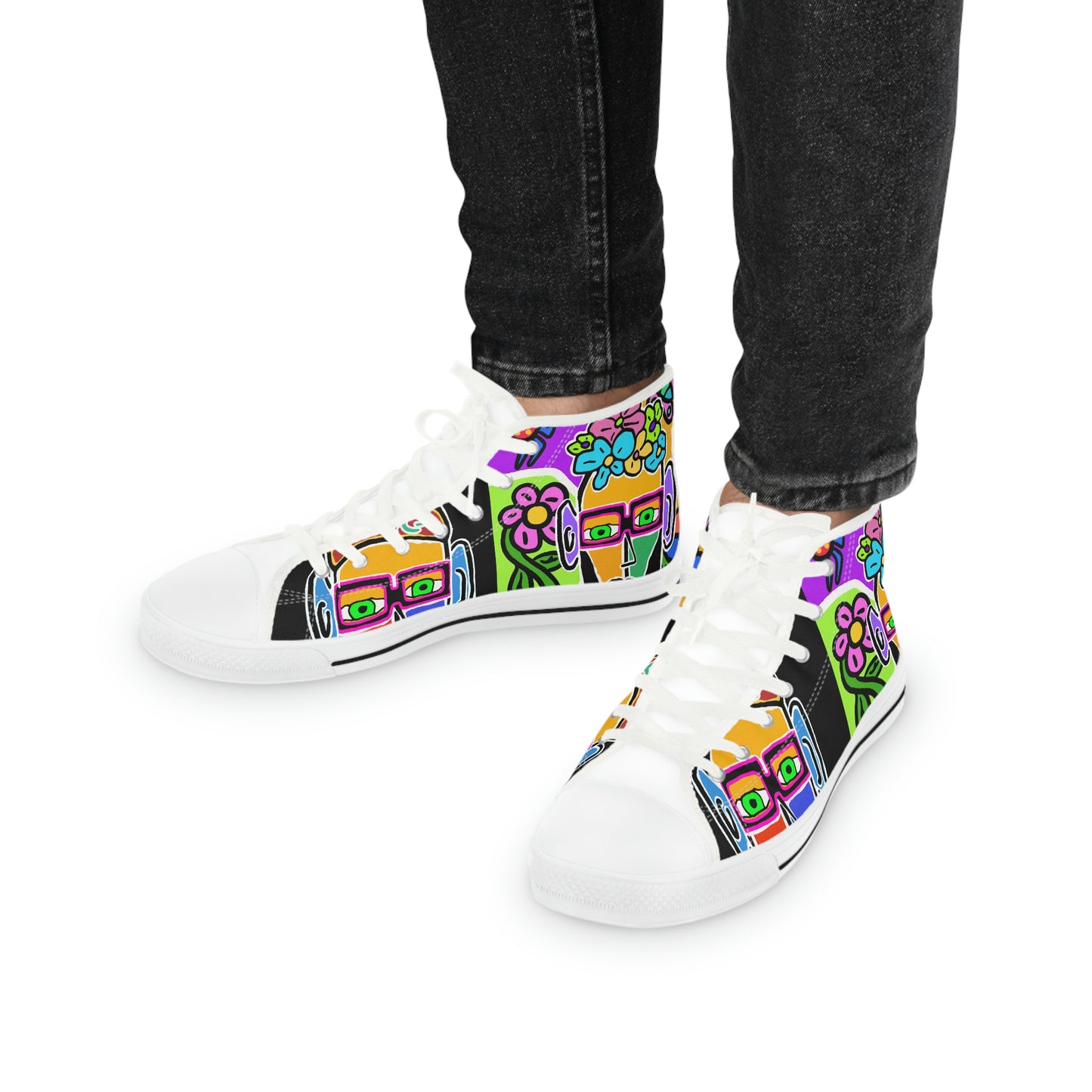 Tavi's Tribe Collage 2 Men's High Top Sneakers