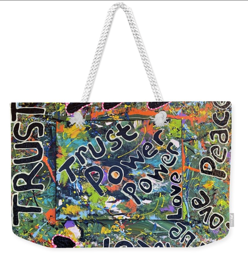 Love Trust Power Weekender Tote