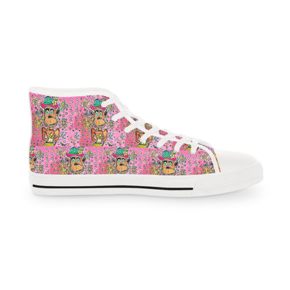 Floral Monkey by TAVi Men's High Top Sneakers