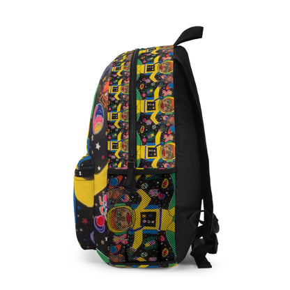 Colorful Artistic Backpack - Fun Astronaut Design for Kids & Teens