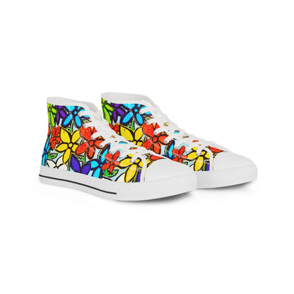Floral Art by TAVi Men's High Top Sneakers