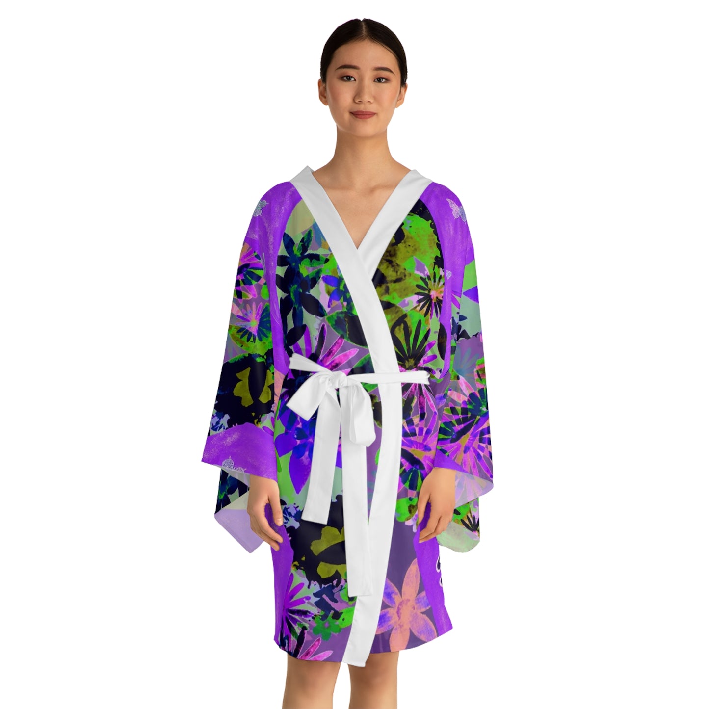 Long Sleeve Kimono Robe (AOP)