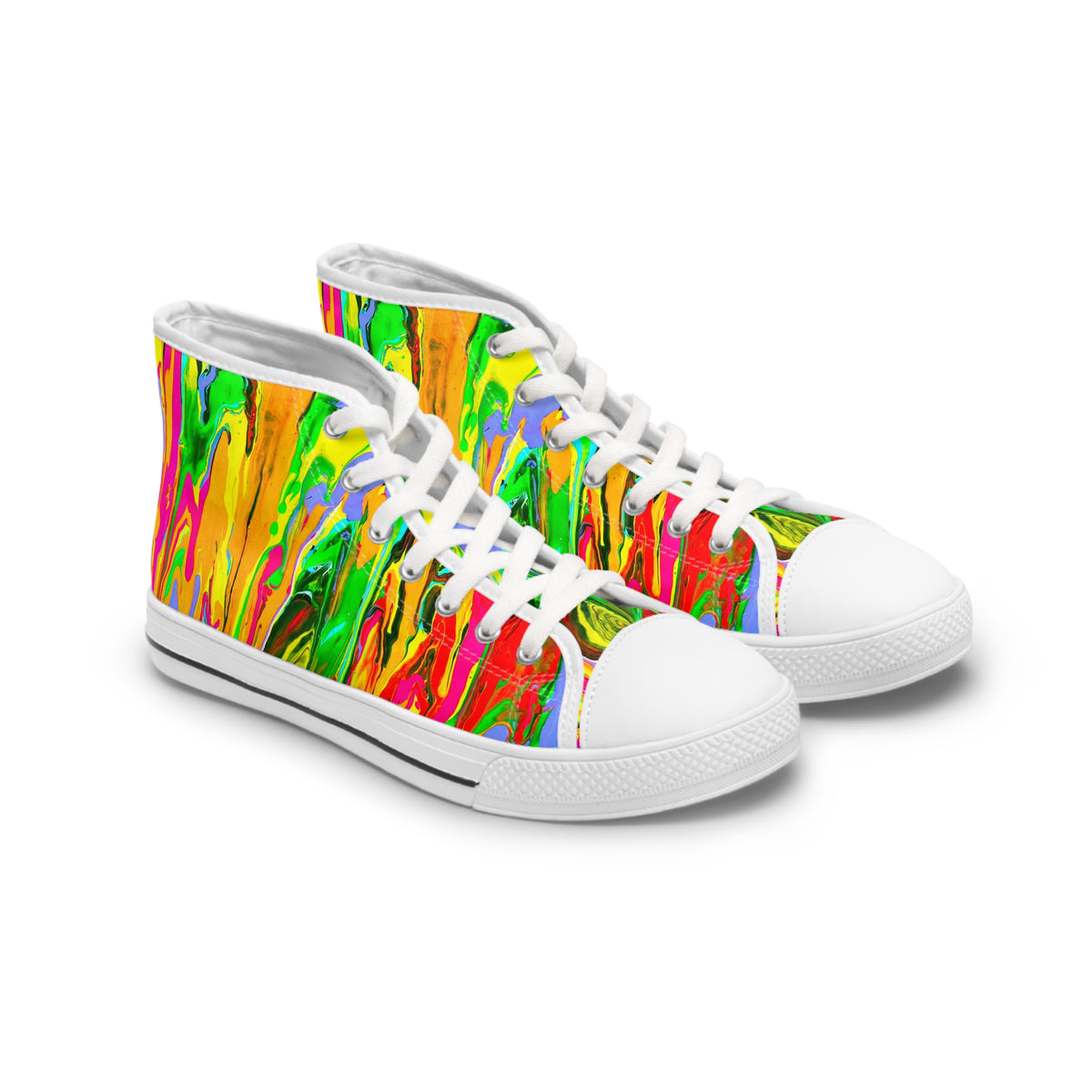 Colorful High Top Sneakers - Women's Trendy Art Sneakers