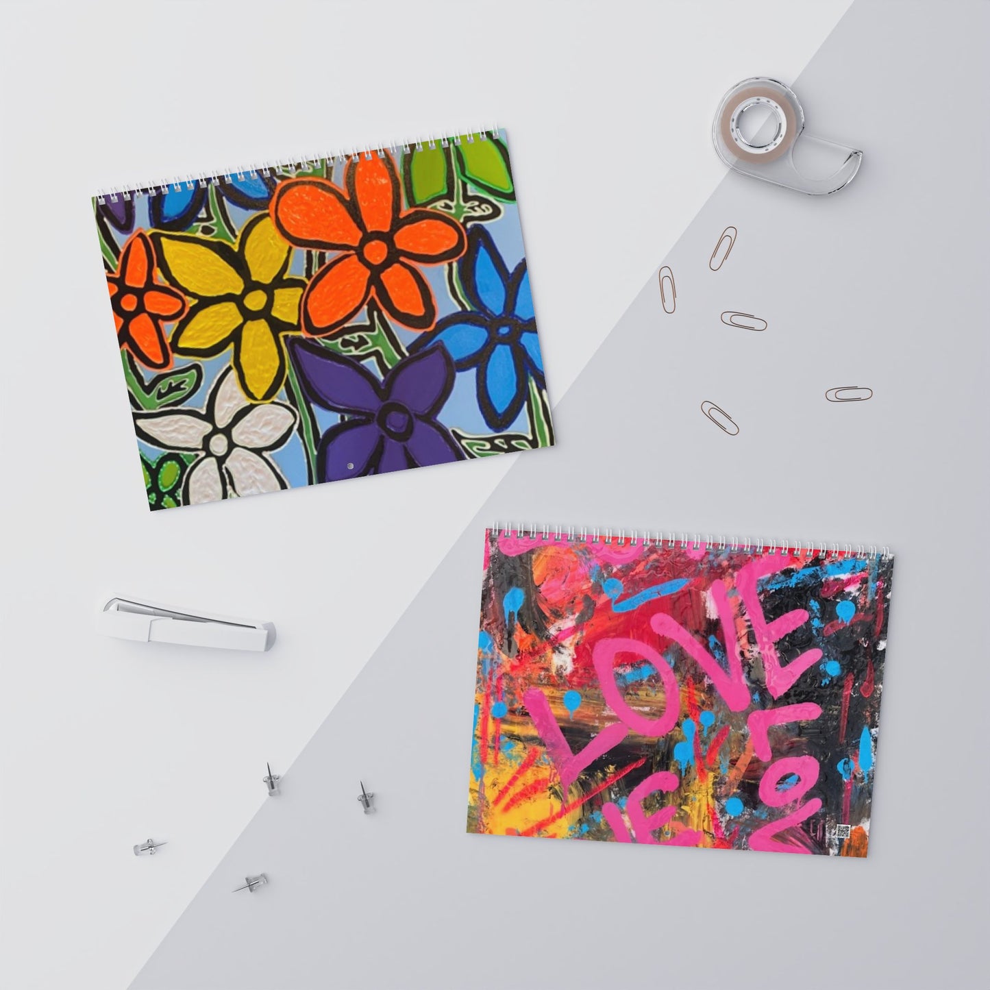 2026 Colorful Faces Wall Calendar by TAVi Art