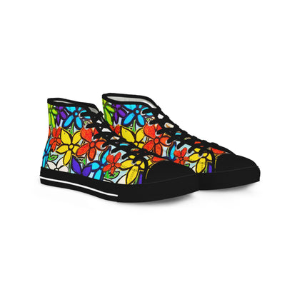 Floral Art by TAVi Men's High Top Sneakers