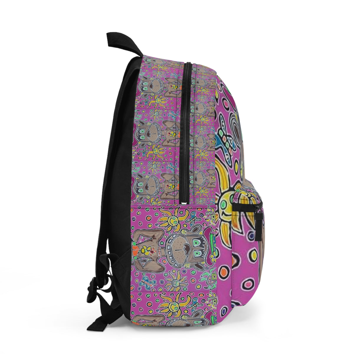 Colorful Artistic Backpack - Fun Monkey Design for Kids & Teens