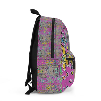 Colorful Artistic Backpack - Fun Monkey Design for Kids & Teens