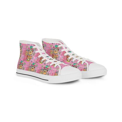 Floral Monkey by TAVi Men's High Top Sneakers