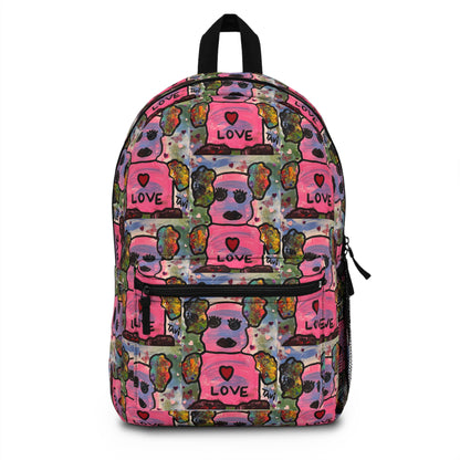 Kids Backpack Love Robot Design by TAVi Art