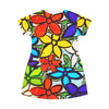 Floral T-Shirt Dress by TAVi Art in 5 Sizes