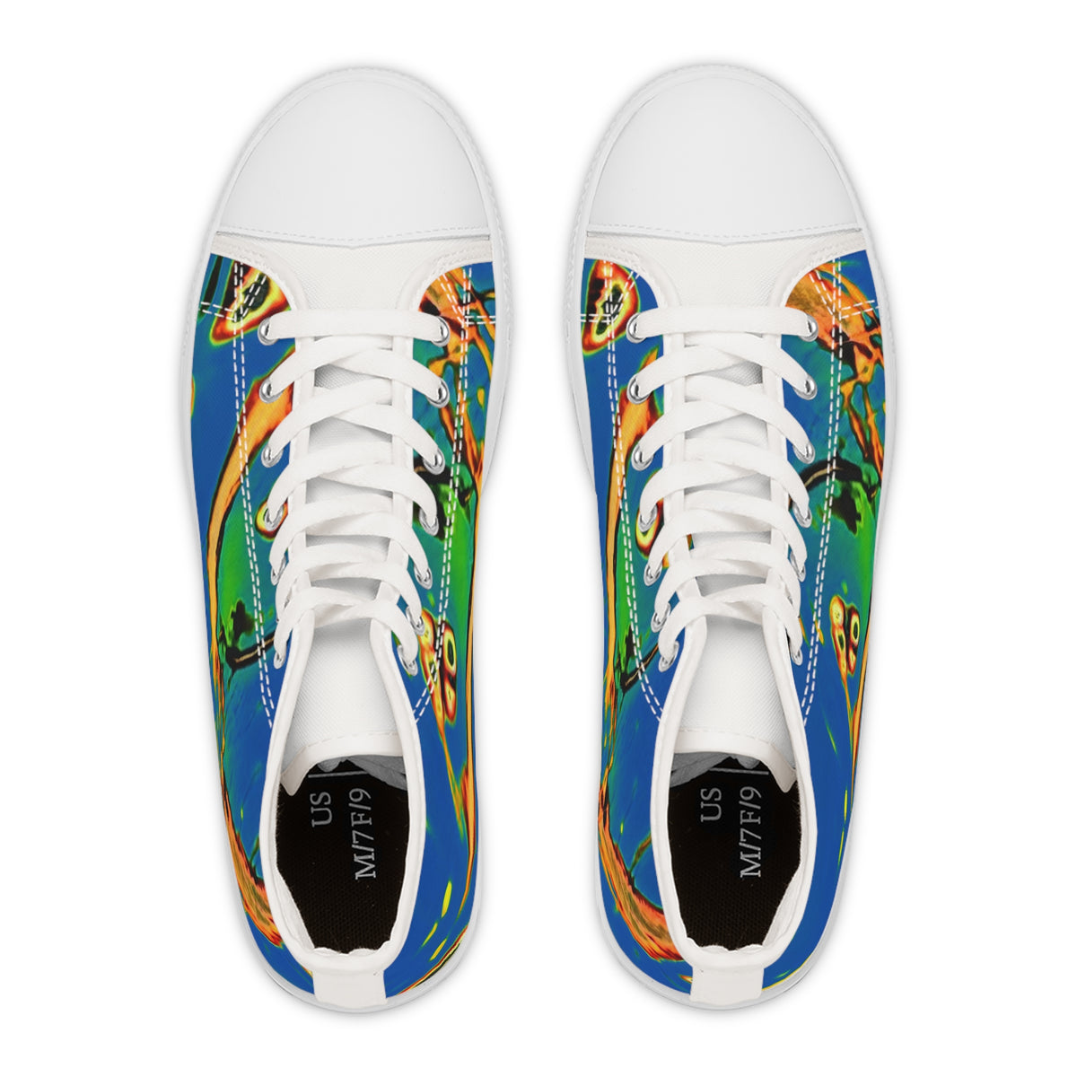 Abstract Women's High Top Sneakers