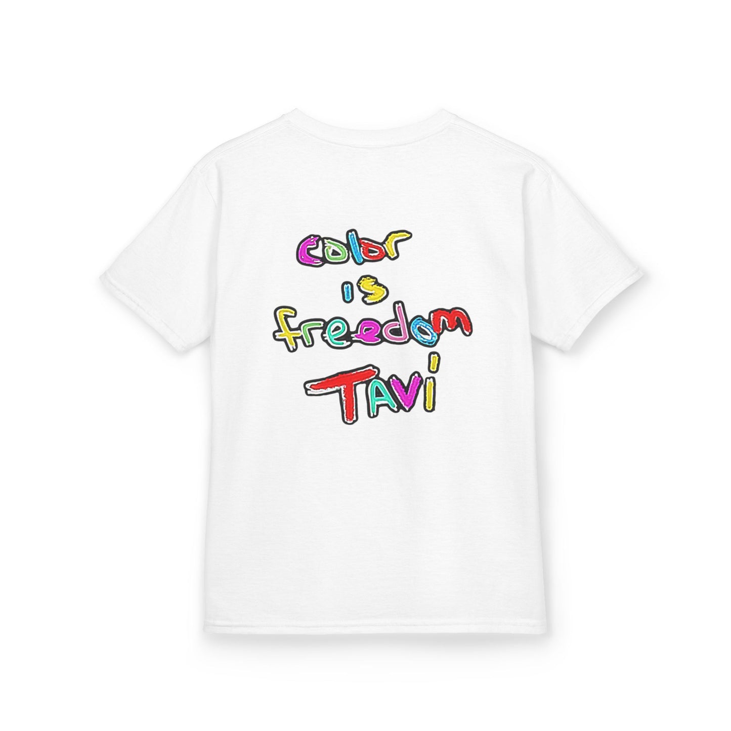 Kids Color Is Freedom Graphic T‑Shirt