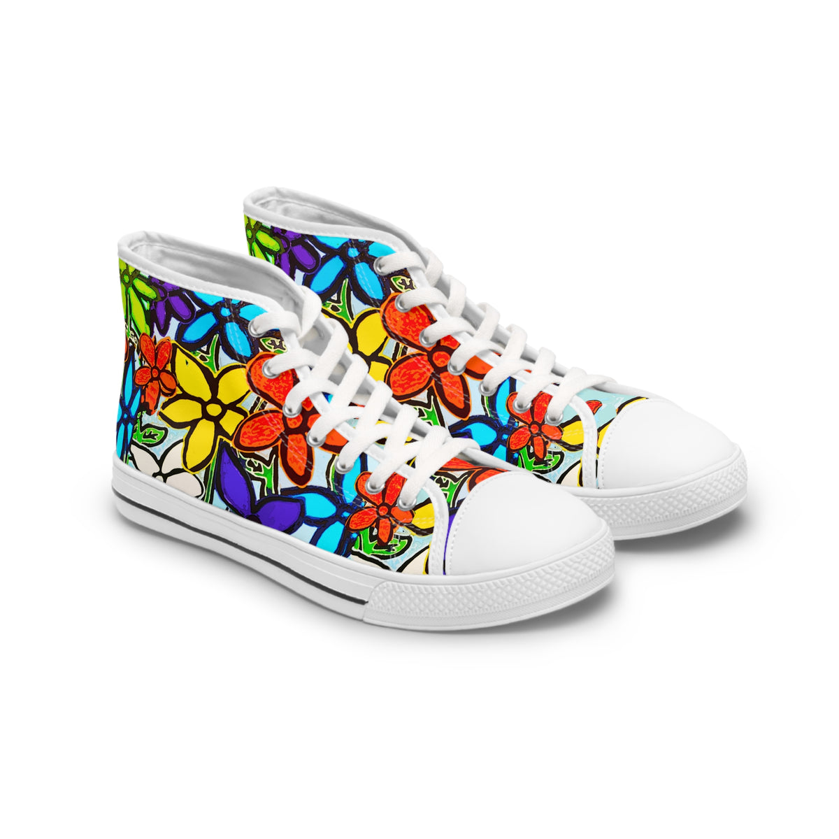 Floral Women's High Top Sneakers by TAVi Art