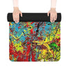 Abstract Splatter Rubber Yoga Mat – Non‑Slip Colorful Splatter Print – 24" x 70"