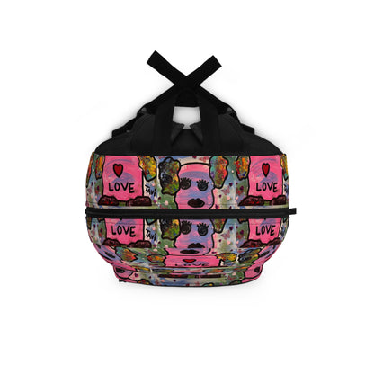 Kids Backpack Love Robot Design by TAVi Art