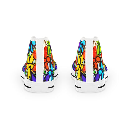 Floral Art by TAVi Men's High Top Sneakers