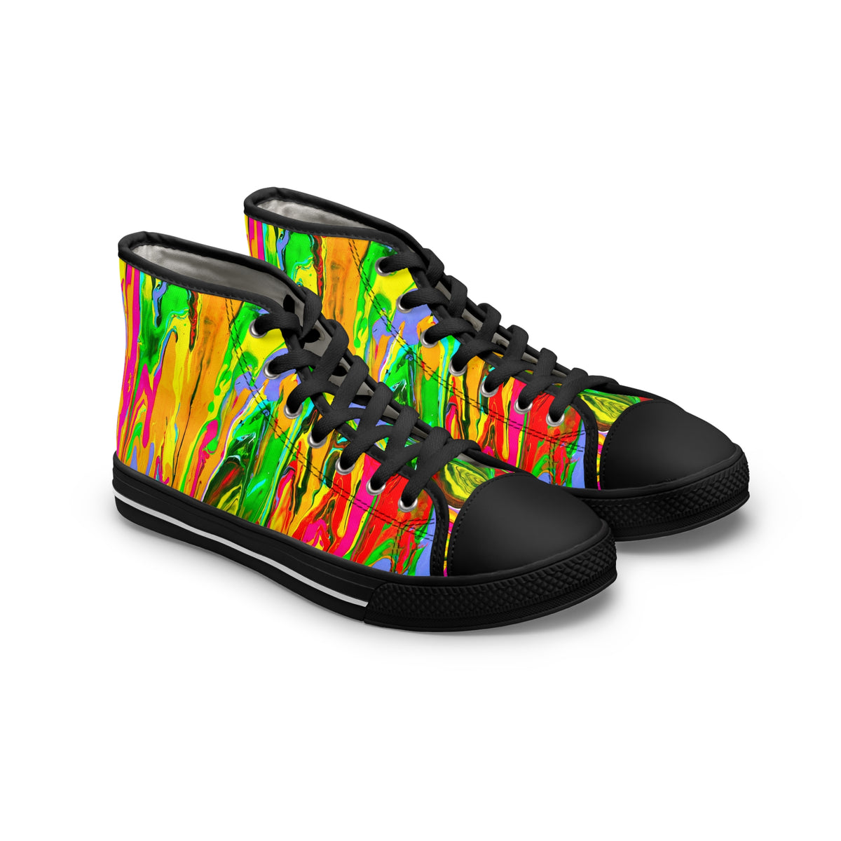 Colorful High Top Sneakers - Women's Trendy Art Sneakers