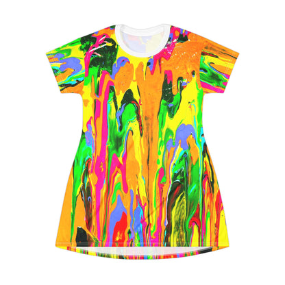 My Meltdown – All‑Over Print Graphic T‑Shirt Dress