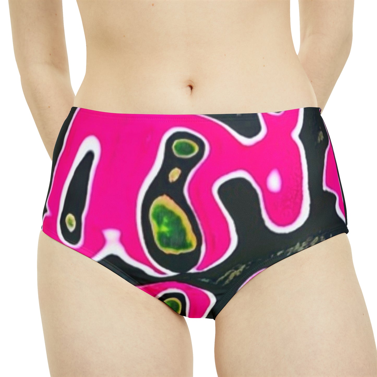 High-Waist Hipster Bikini Bottom (AOP)