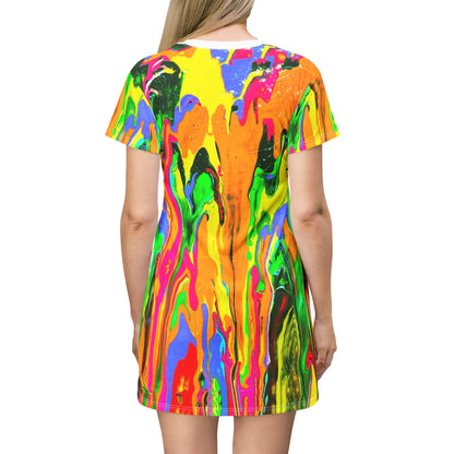 My Meltdown – All‑Over Print Graphic T‑Shirt Dress