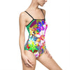 Floral Burst One-Piece Swimsuit — Vibrant Tropical Print