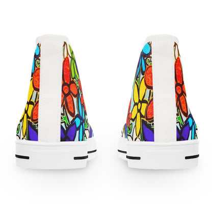 Floral Women's High Top Sneakers by TAVi Art