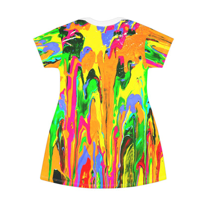 My Meltdown – All‑Over Print Graphic T‑Shirt Dress