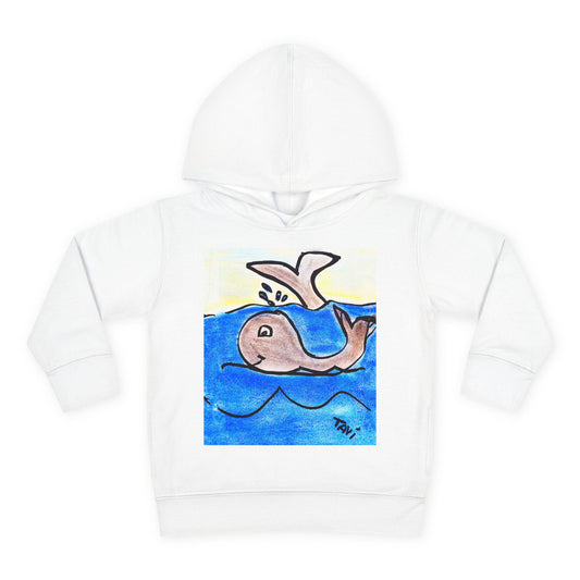 Whale Time Toddler Fleece Hoodie - TAVi Art