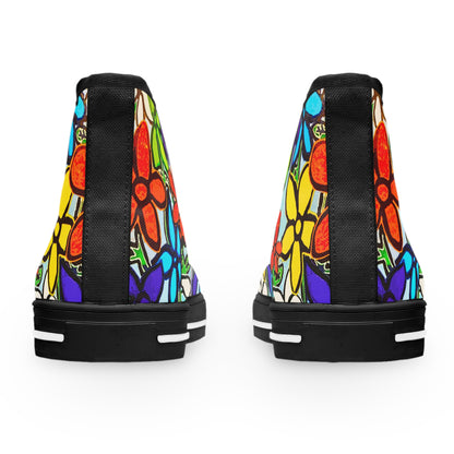 Floral Women's High Top Sneakers by TAVi Art