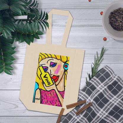 Wine Tote Bag - Original Artwork by TAVi Art