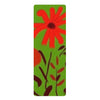 Floral Flow Rubber Yoga Mat – Non‑Slip Red Daisies on Green – 24" x 70"