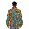 Abstract Splatter Puffer Jacket — Bold All-Over Print