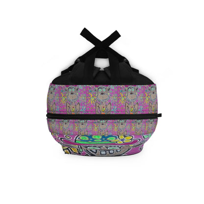 Colorful Artistic Backpack - Fun Monkey Design for Kids & Teens