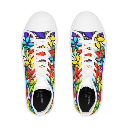 Floral Art by TAVi Men's High Top Sneakers