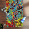 Abstract Splatter Rubber Yoga Mat – Non‑Slip Colorful Splatter Print – 24" x 70"