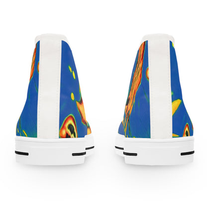 Abstract Women's High Top Sneakers