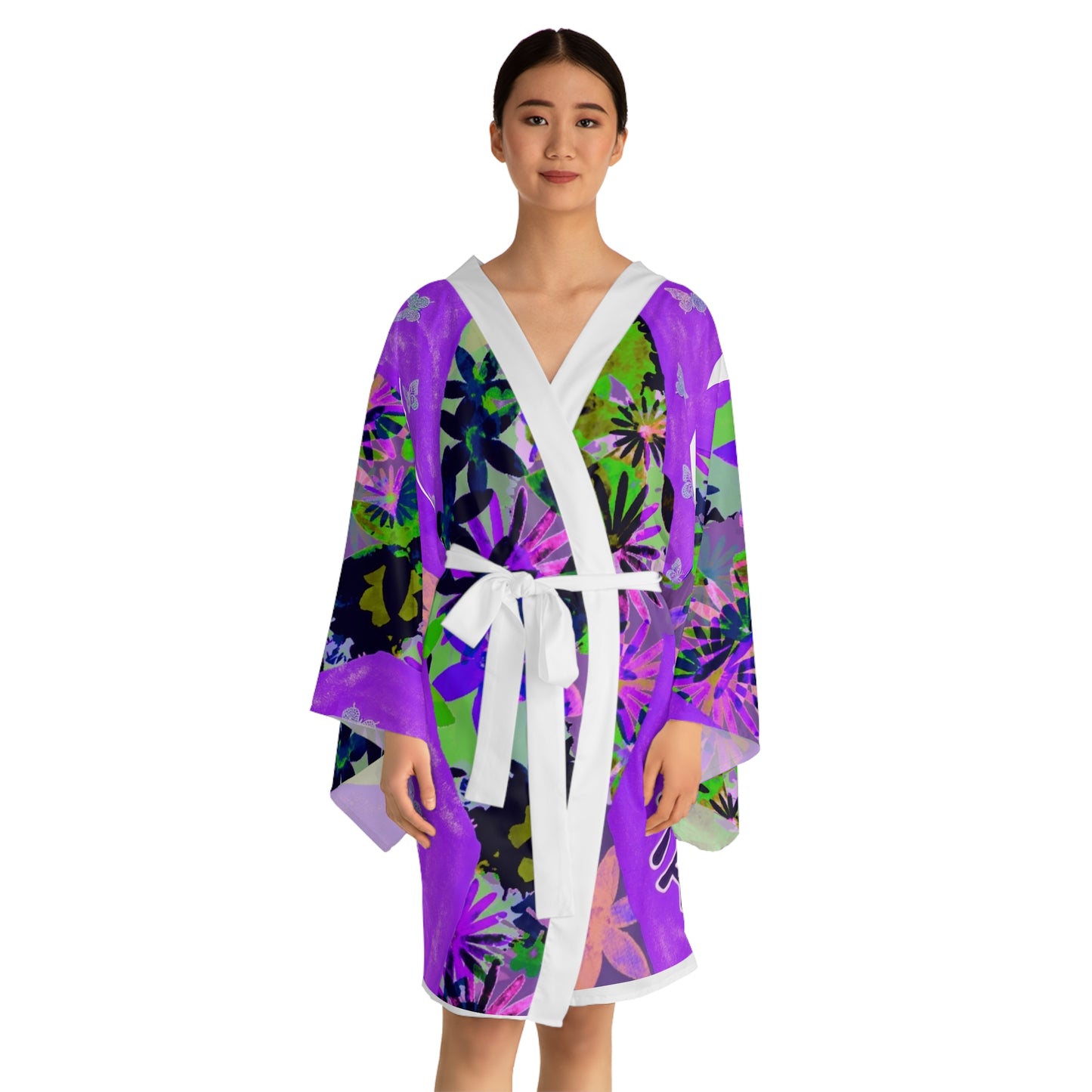 Long Sleeve Kimono Robe (AOP)