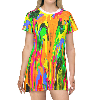 My Meltdown – All‑Over Print Graphic T‑Shirt Dress