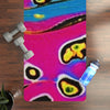 Psychedelic Pink Blue Wave Rubber Yoga Mat – Non‑Slip Abstract All‑Over Print – 24" x 70"