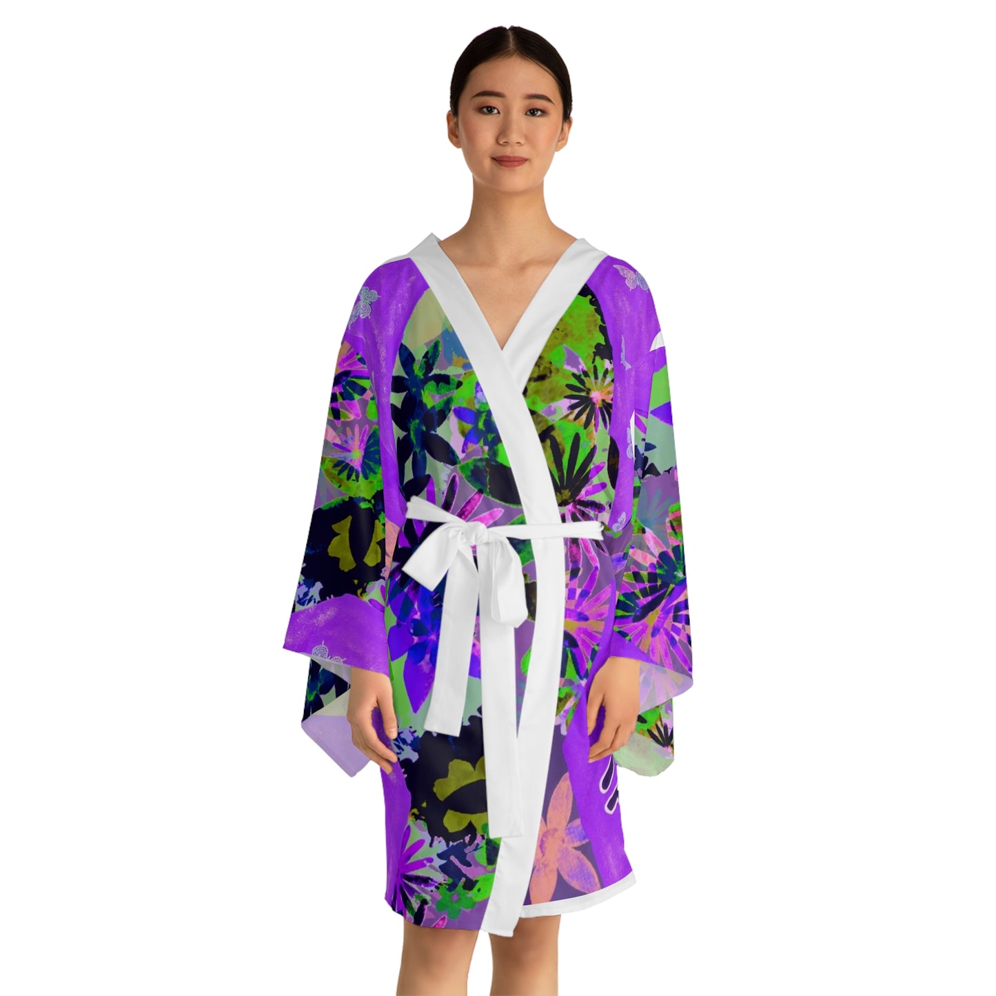 Long Sleeve Kimono Robe (AOP)