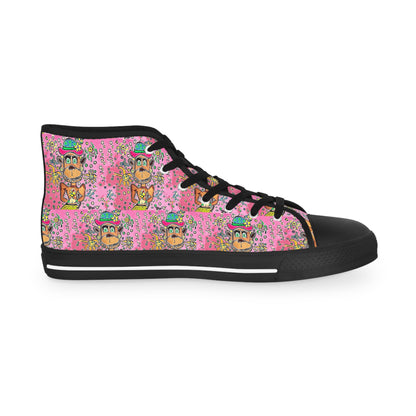Floral Monkey by TAVi Men's High Top Sneakers
