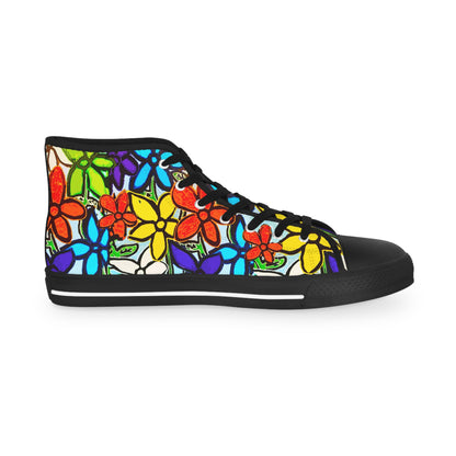 Floral Art by TAVi Men's High Top Sneakers
