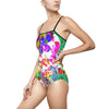 Floral Burst One-Piece Swimsuit — Vibrant Tropical Print